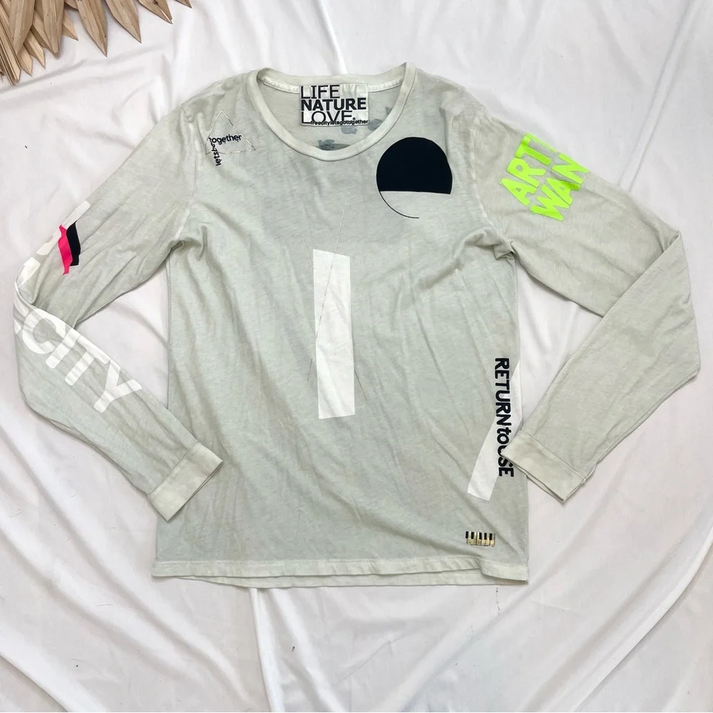 Freecity Artists Wanted Life Nature Love Abstract Long Sleeve Shirt Size Medium - Picture 1 of 9